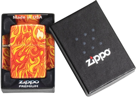  Зажигалка Zippo Fire с покрытием 540 Tumbled Brass