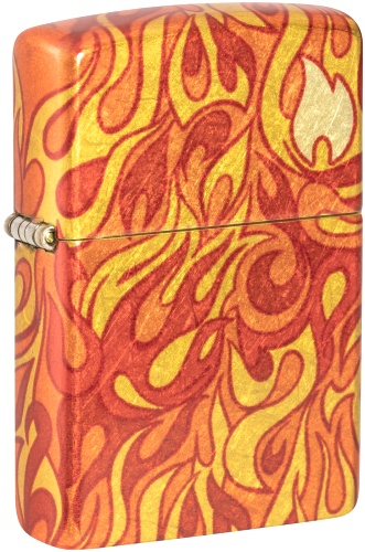  Зажигалка Zippo Fire с покрытием 540 Tumbled Brass