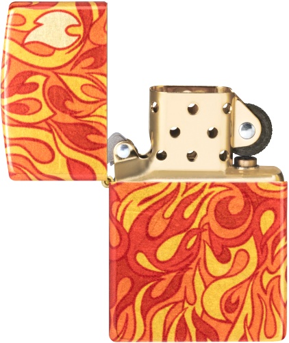  Зажигалка Zippo Fire с покрытием 540 Tumbled Brass