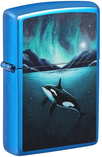  Зажигалка Zippo Whale с покрытием High Polish Blue