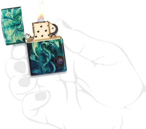  Зажигалка Zippo Anne Stokes с покрытием 540 Tumbled Brass