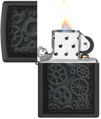  Зажигалка Zippo Steampunk с покрытием Black Matte