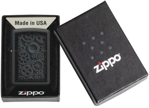  Зажигалка Zippo Steampunk с покрытием Black Matte