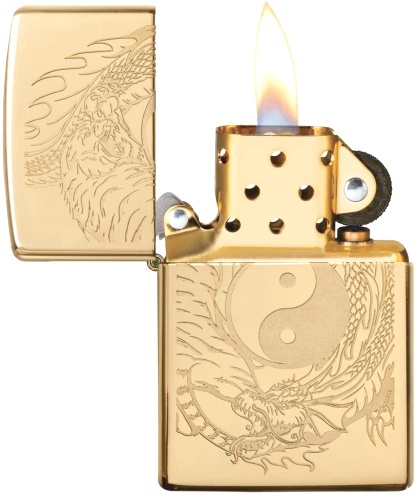  Зажигалка Zippo Classic с покрытием High Polish Brass