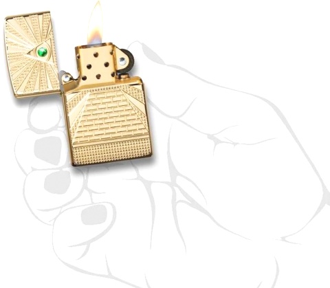  Зажигалка Zippo Armor™ с покрытием High Polish Brass