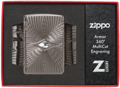  Зажигалка Zippo Armor® с покрытием Black Ice®