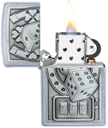  Зажигалка Zippo Lucky 7 с покрытием Street Chrome