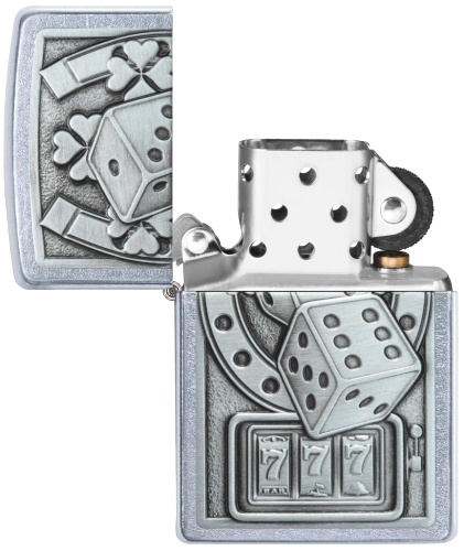  Зажигалка Zippo Lucky 7 с покрытием Street Chrome