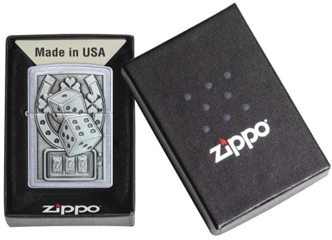  Зажигалка Zippo Lucky 7 с покрытием Street Chrome