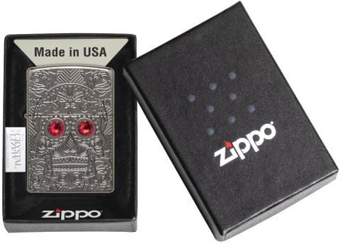  Зажигалка Zippo Armor™ Crystal с покрытием High Polish Black Ice®