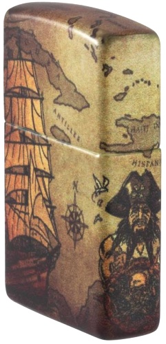  Зажигалка Zippo Pirate Ship с покрытием White Matte