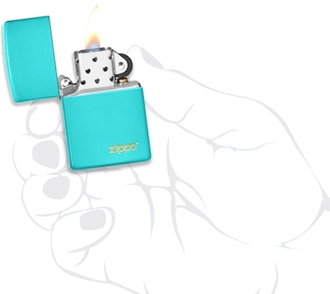  Зажигалка Zippo Classic с покрытием Flat Turquoise