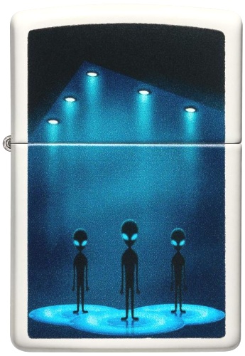  Зажигалка Zippo Aliens Design с покрытием Glow In The Dark Green