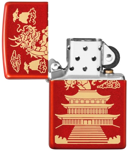  Зажигалка Zippo Eastern Design с покрытием Metallic Red