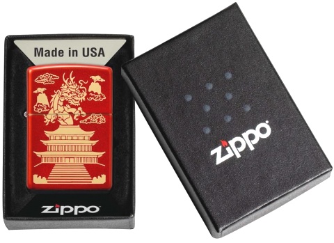  Зажигалка Zippo Eastern Design с покрытием Metallic Red