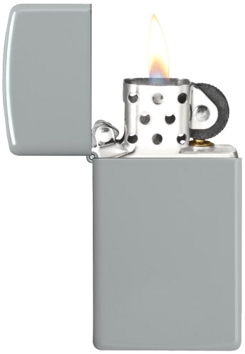  Зажигалка Zippo Slim® с покрытием Flat Grey