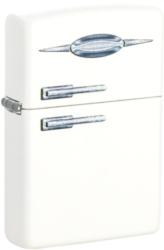  Зажигалка Zippo Retro Fridge Design с покрытием White Matte