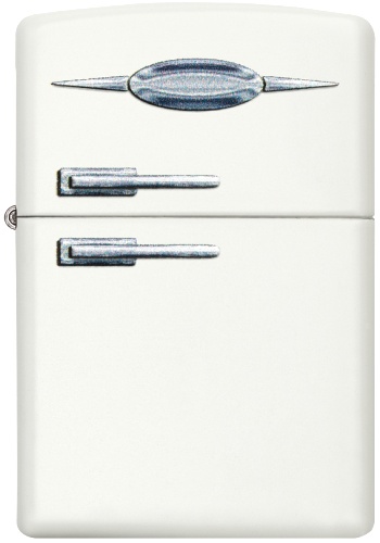  Зажигалка Zippo Retro Fridge Design с покрытием White Matte