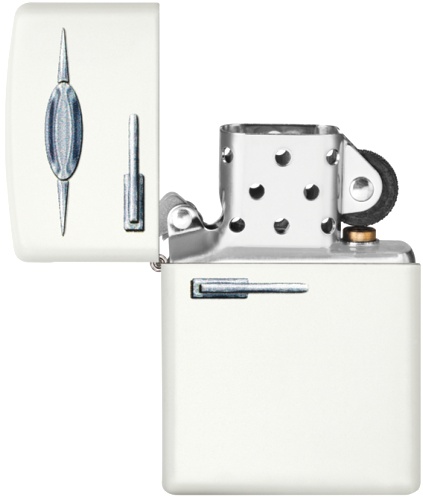  Зажигалка Zippo Retro Fridge Design с покрытием White Matte