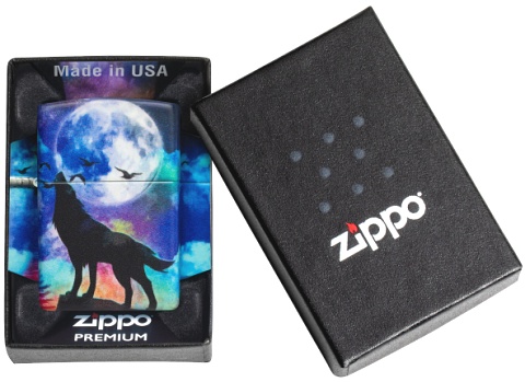  Зажигалка Zippo Wolf Design с покрытием 540 Matte