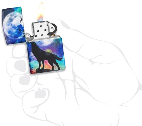  Зажигалка Zippo Wolf Design с покрытием 540 Matte