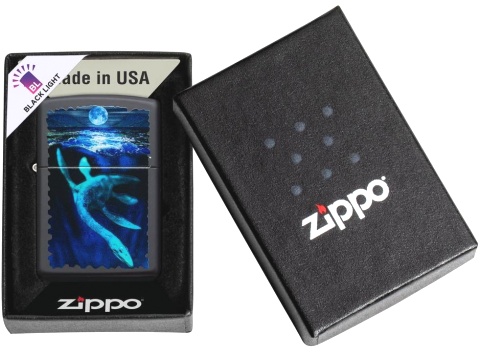  Зажигалка Zippo Lock Ness с покрытием Black Light