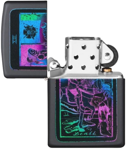  Зажигалка Zippo Tarot Card с покрытием Black Matte