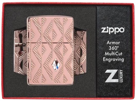  Зажигалка Zippo Armor® Geometric с покрытием Rose Gold