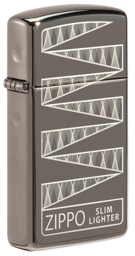  Зажигалка Zippo 65th Anniversary Zippo Slim® с покрытием Black Ice®