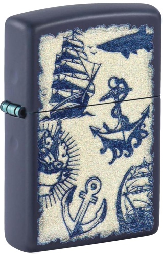  Зажигалка Zippo Nautical Design с покрытием Navy Matte