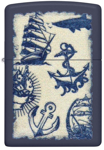  Зажигалка Zippo Nautical Design с покрытием Navy Matte