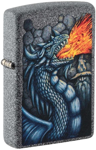  Зажигалка Zippo Fiery Dragon с покрытием Iron Stone