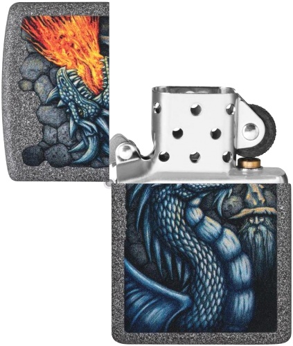  Зажигалка Zippo Fiery Dragon с покрытием Iron Stone