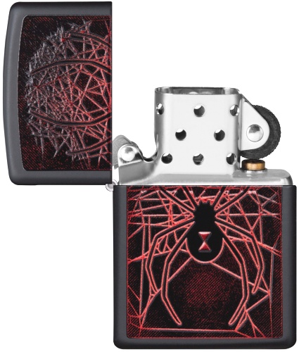  Зажигалка Zippo Spider Design с покрытием Black Matte