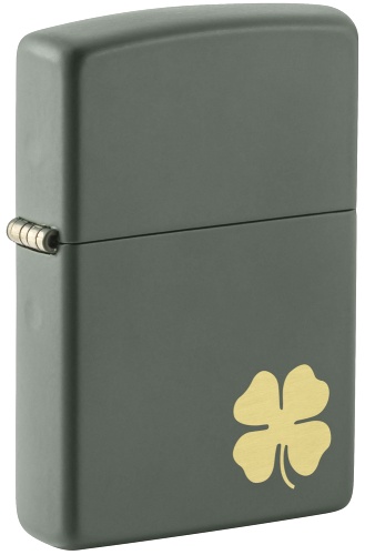  Зажигалка Zippo Four Leaf Clover с покрытием Green Matte