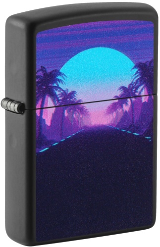  Зажигалка Zippo Sunset Black с покрытием Black Light