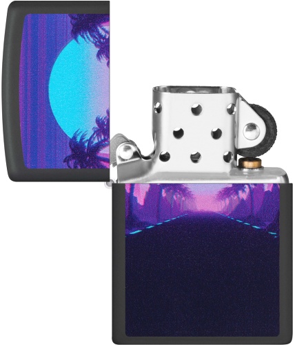  Зажигалка Zippo Sunset Black с покрытием Black Light