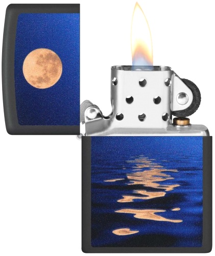  Зажигалка Zippo Moon Sunset с покрытием Black Light