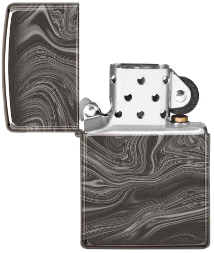  Зажигалка Zippo Marble Pattern с покрытием High Polish Black