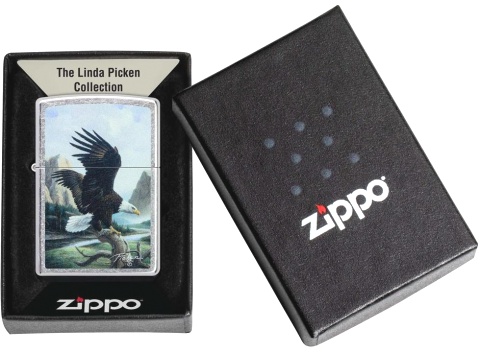  Зажигалка Zippo Linda Picken с покрытием Street Chrome