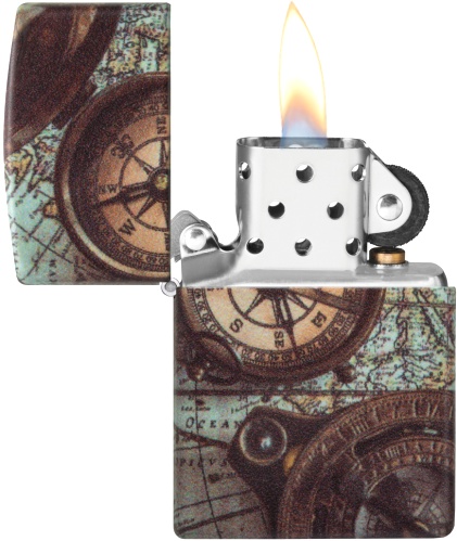  Зажигалка Zippo Compass Design с покрытием 540 Matte