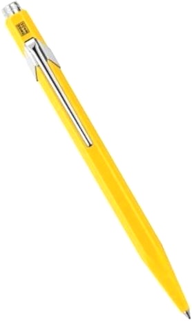 Шариковая ручка Caran d`Ache Office 849, Yellow / Silver