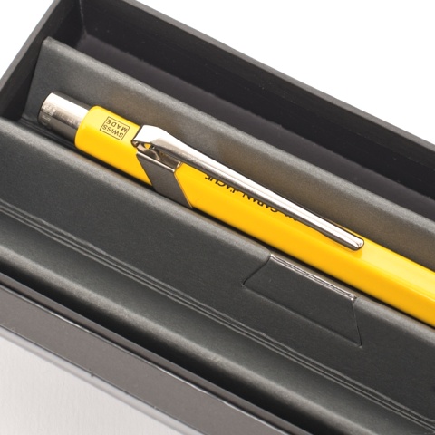 Шариковая ручка Caran d`Ache Office 849, Yellow / Silver