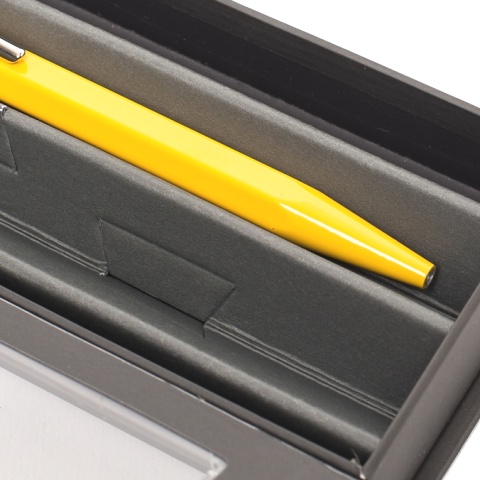 Шариковая ручка Caran d`Ache Office 849, Yellow / Silver