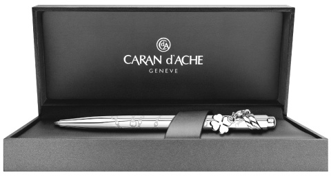 Шариковая ручка Caran d`Ache Ecridor Mademoiselle Clover Charm, Palladium