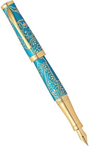  Ручка перьевая Cross Sauvage Year of the Monkey, Tibetan Teal Lacquer GT (Перо F)