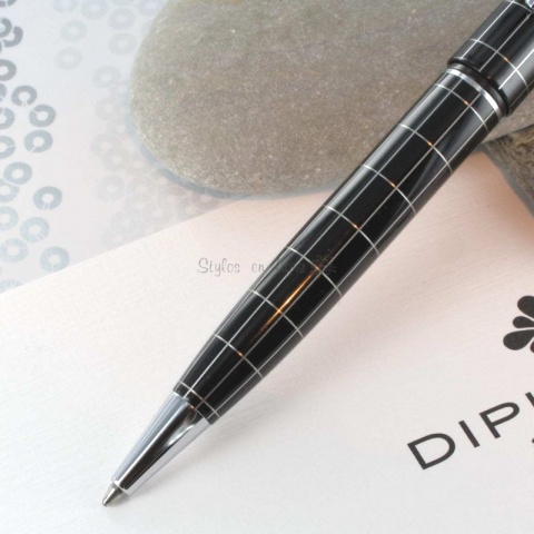 Шариковая ручка Diplomat Optimist rhomb, Black / Silver