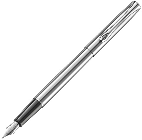  Перьевая ручка Diplomat Traveller, Stainless Steel СТ (Перо - F)