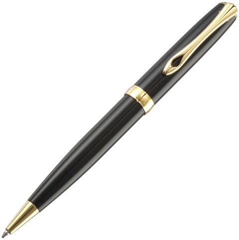  Шариковая ручка Diplomat Excellence A2, Black Lacquer Gold GT