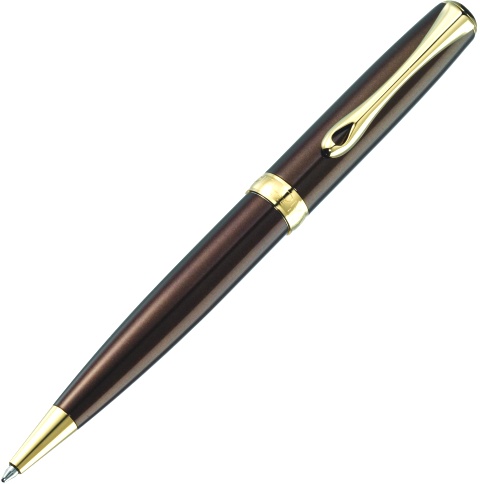  Шариковая ручка Diplomat Excellence A2, Marrakesh Brown Gold Easy Flow GТ